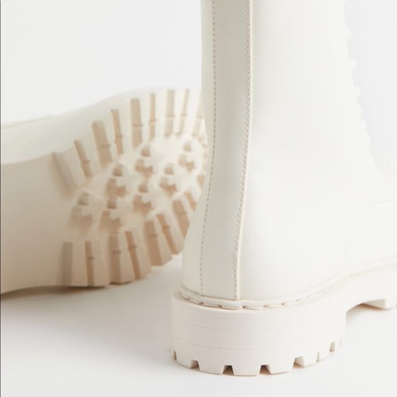 H&M white combat ankle boots - Picture 4 of 5